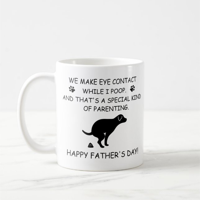 Funny Personalisiert Hund Vater, Hund Kack Vaterta Kaffeetasse (Links)