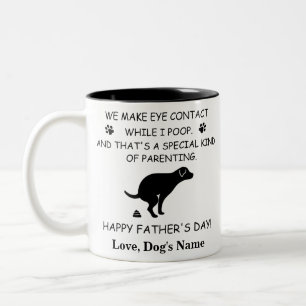 Funny Personalisiert Hund Vater, Hund Kack Vaterta Zweifarbige Tasse