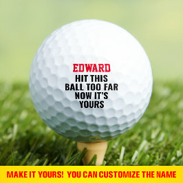 Funny Personalisiert Individuelle Name verloren Golfball