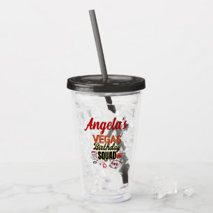 Funny Personalisiert Las Vegas Geburtstagsparty Sq Acryltrinkbecher
