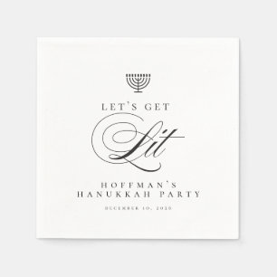 Funny Personalisiert Lit Hanukkah Party Cocktail Serviette