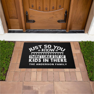 Funny Personalisiert Lots of Kids Fußmatte