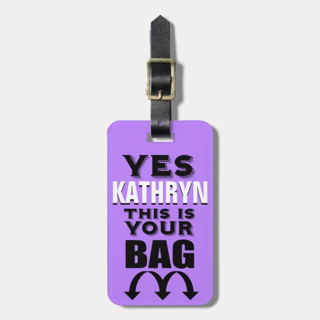 Funny Personalisiert Luggage Tag Gepäckanhänger (Vorderseite vertikal)