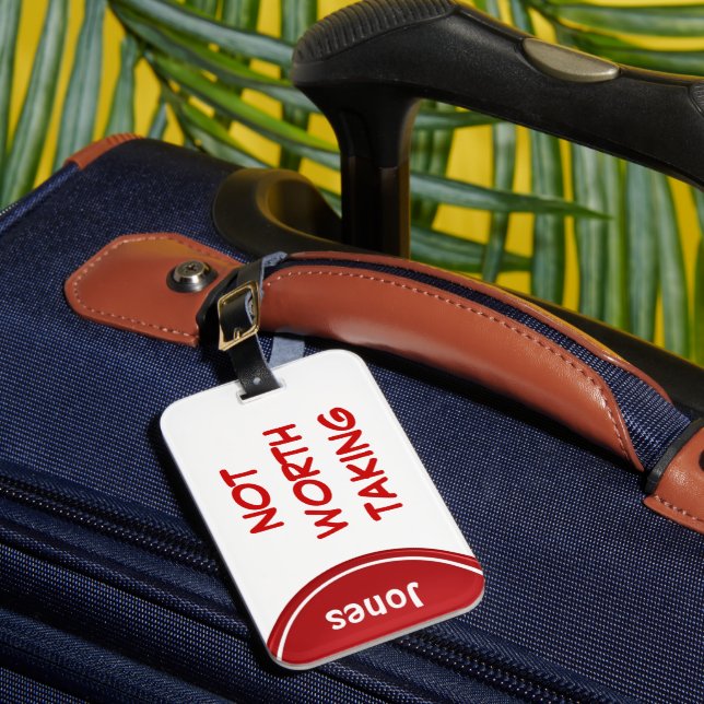 Funny Personalisiert Luggage Tags Gepäckanhänger (Vorderseite Insitu 1)