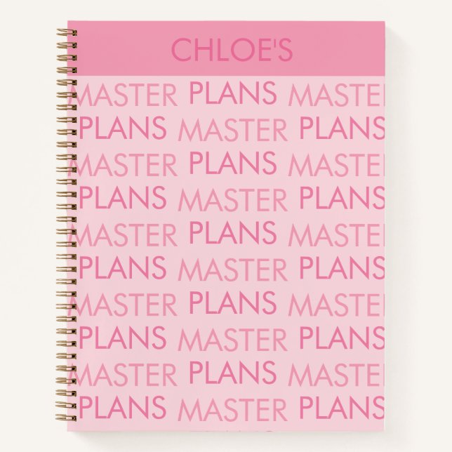 Funny Personalisiert Master Plans Office Teacher Notizbuch (Vorderseite)