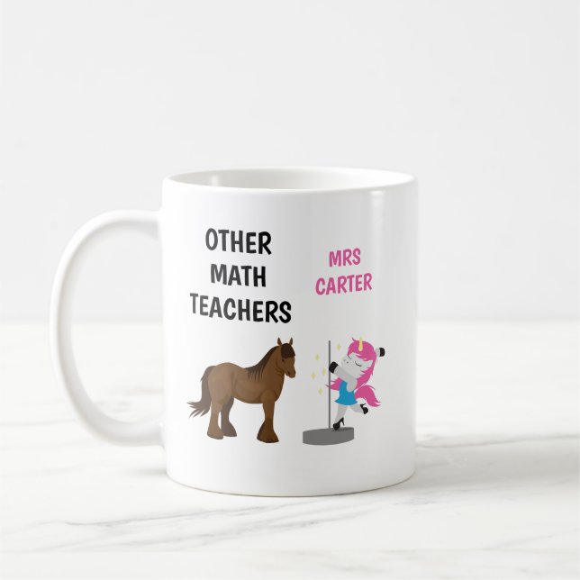Funny Personalisiert Math Teacher Tasse Geschenk (Links)