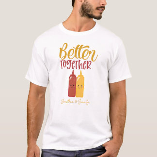 Funny Personalisiert Men's Mustard Ketchup Couples T-Shirt