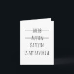 Funny Personalisiert Mother Day Card Karte<br><div class="desc">Holen Sie sich diese niedliche personalisierte Muttertagskarte für die Mama! Personalisieren Sie es mit den Namen Ihres Geschwisters.</div>