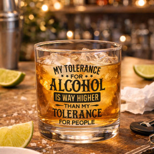 Funny Personalisiert Name Attitude Persönlichkeit  Whiskyglas