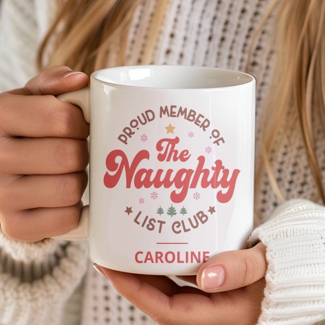 Funny Personalisiert Name Christmas Naughty List Kaffeetasse (Von Creator hochgeladen)