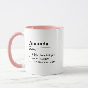 Funny Personalisiert Name Definition Tasse gibt Id