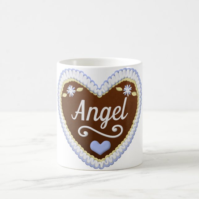 Funny Personalisiert Name Gingerbrot Cookies Herz Kaffeetasse (Mittel)