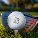 Funny Personalisiert Name Golfball<br><div class="desc">Entdecken Sie die Freuden, Ihr Golfspiel mit diesen unglaublich witzig "lustigen Golfbälle" zu personalisieren. Diese hochwertigen Kugeln, die auf Ihren Namen abgestimmt sind, garantieren ein Lächeln auf dem Golfplatz. Sie erhöhen nicht nur Ihre Sichtbarkeit mit einem hervorragenden roten Golfclub-Design, sondern fügen auch einen Hauch Spaß mit dem spielerischen Sprichwort "woo...</div>