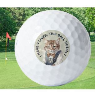 Funny Personalisiert Novelty Monogram Cat Advice Golfball