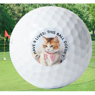 Funny Personalisiert Novelty Monogram Cat Advice Golfball