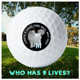 Funny Personalisiert Novelty Monogram Cat Advice Golfball