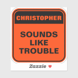 Funny personalisiert orange klingt störend aufkleber