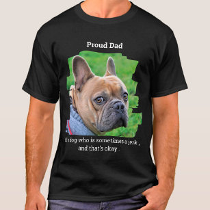 Funny Personalisiert Pet Foto Proud Dog Vater T-Shirt