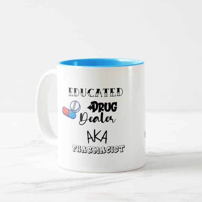 Funny Personalisiert Pharmaceuticals gift Zweifarbige Tasse (Vorderseite Links)