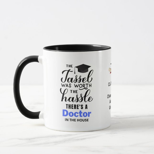 FUNNY Personalisiert PhD Abschluss Graduate Quote Tasse