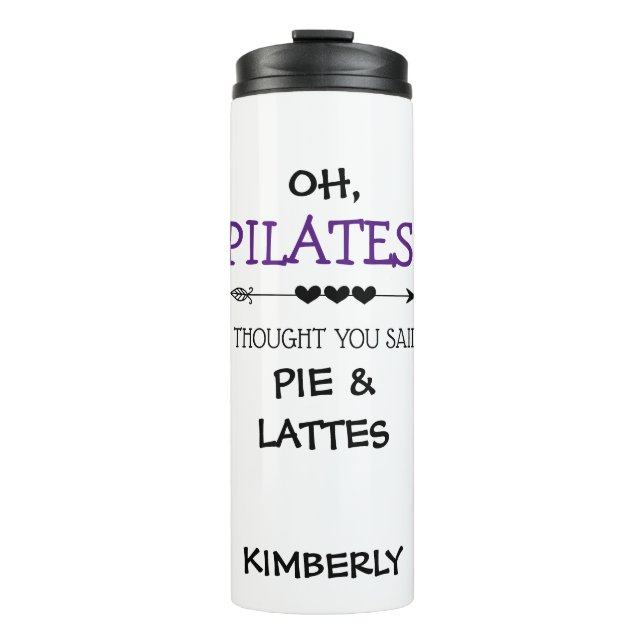 Funny Personalisiert Pilates Thermosbecher (Vorderseite)