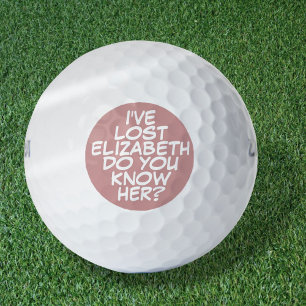 Funny Personalisiert Pink Comic Book Love Golfball