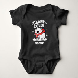Funny Personalisiert Polar Beary Cold Weihnachten Baby Strampler