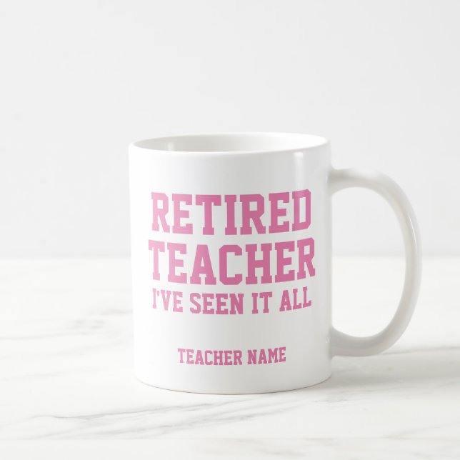 Funny Personalisiert Remüde Lehrerin Tasse (Rechts)