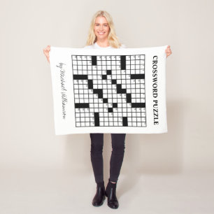 Funny Personalisiert Schwarz-weiß Crossword Puzzle Fleecedecke