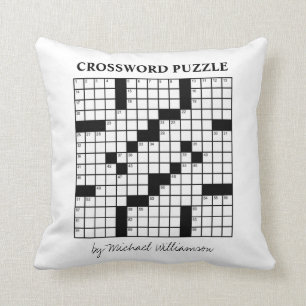 Funny Personalisiert Schwarz-weiß Crossword Puzzle Kissen