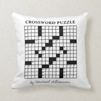 Funny Personalisiert Schwarz-weiß Crossword Puzzle Kissen