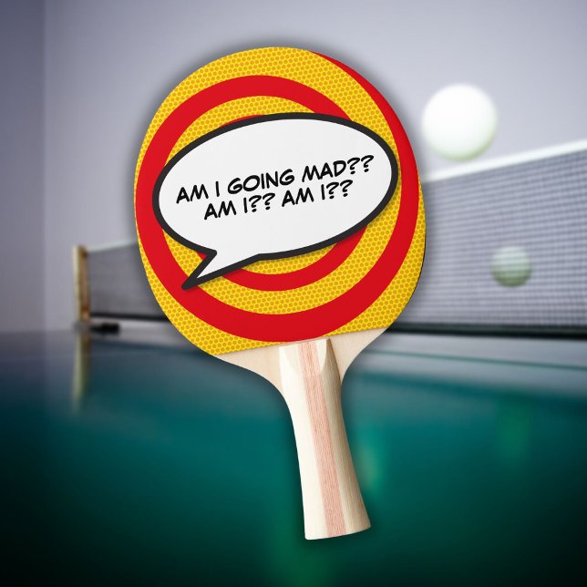 Funny Personalisiert Speech Bubble Moderne Cool Tischtennis Schläger (Funny Personalized Speech Bubble Modern Cool Ping Pong Paddle)
