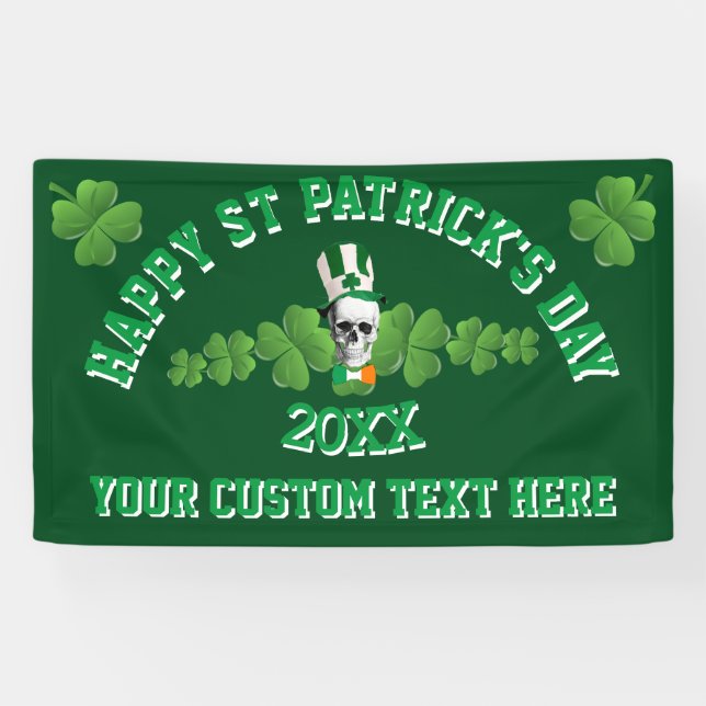 Funny personalisiert Sr Patrick's Day. Banner (Horizontal)