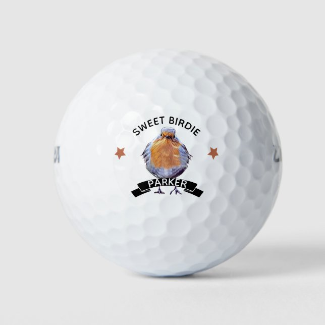Funny Personalisiert Sweet Birdie Golf Balls Golfball (Vorderseite)
