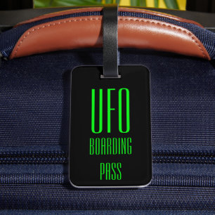 Funny Personalisiert UFO Gepäck Tag Geschenk Gepäckanhänger