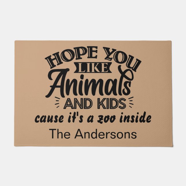 Funny Personalisiert Warning Doormat Fußmatte (Vorderseite)