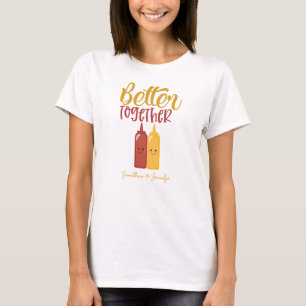 Funny Personalisiert Women's Mustard Ketchup Paare T-Shirt