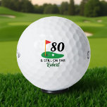 Funny Personalisiertes 80. Geburtstagsgeschenk für Golfball<br><div class="desc">Feiern Sie 80 Jahre im Stil mit diesem lustigen und anpassbaren Golfball-Design! Ideal für Golfer, die mit 80 "noch auf Par" sind. Personalisieren Sie mit einem Namen oder behielt Sie den klassischen Text ’80 & Still on Par’. Ideal für Geburtstage, Ruhestand oder Golf liebende Vads/Großpas!</div>