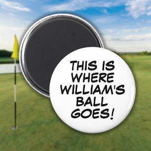 Funny Personalisiertes Comic Golf Ball Marker Magnet