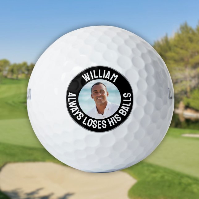 Funny Personalisiertes Foto und Name verloren Golfball (Funny Personalized Photo And Name Lost Golf Balls)
