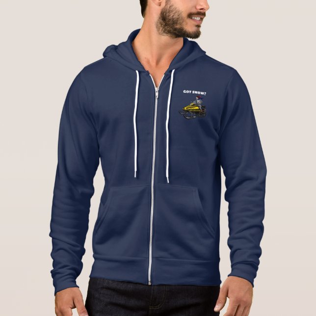 Funny Personalize Snowmobile Skeletter Hoodie (Vorderseite)