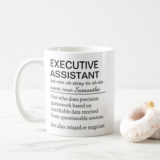 Funny Personalized Executive Assistant Definition  Kaffeetasse (Mit Donut)