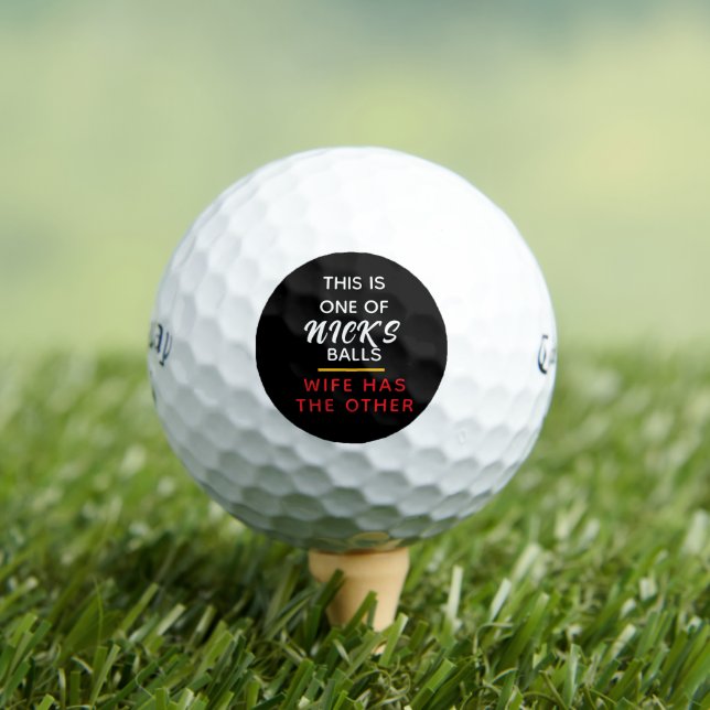 Funny Personalized Lost Ball Message Golf Balls (Insitu T-Shirt)