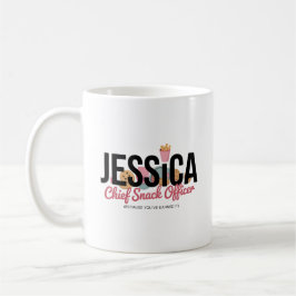 Funny Personalized Name Mug – Chief Snack Officer Kaffeetasse