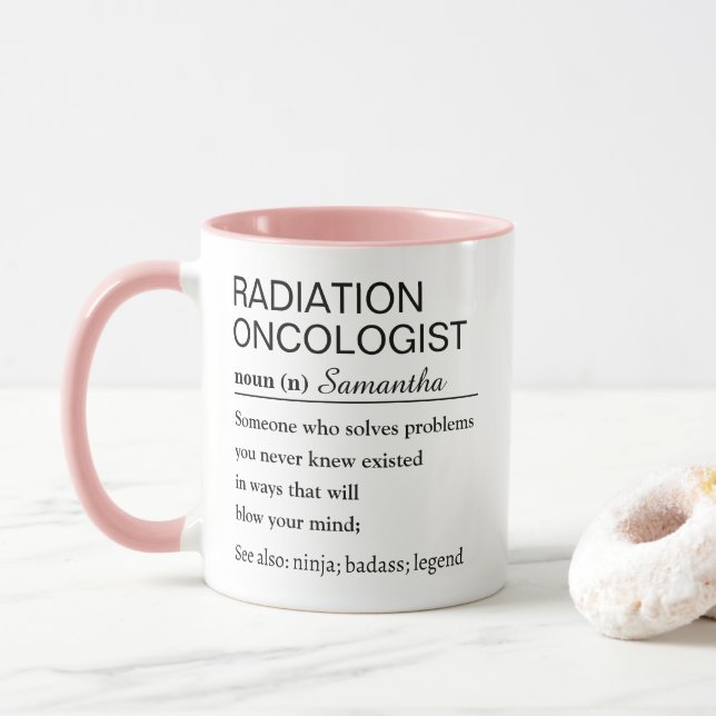 Funny Personalized Radiation Oncologist Definition Tasse (Mit Donut)