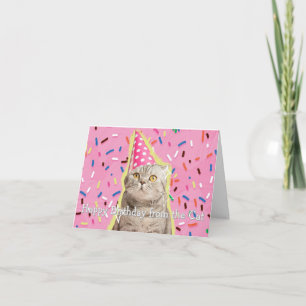 Funny persönlich gefeiert Geburtstag von der Katze Karte
