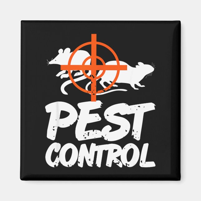 Funny Pest Control Humor For Rat Hunters &amp; Tra Magnet (Vorne)