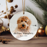 Funny Pet 2 Foto Weihnachten Ornament Aus Metall<br><div class="desc">Ein Funny Pet Foto Weihnachtsschmuck mit einfachem Typ definieren unschöne Gruß auf der Vorderseite. Die Rückseite hat ein zweites Foto. Klicken Sie auf die Schaltfläche Bearbeiten,  um dieses Design anzupassen.</div>