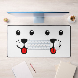 Funny Pet Animal Hund Welpe Happy Emoticon Gesicht Schreibtischunterlage