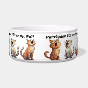 Funny Pet Bowl - Purrlease Fill 'er Up, Pal! Napf